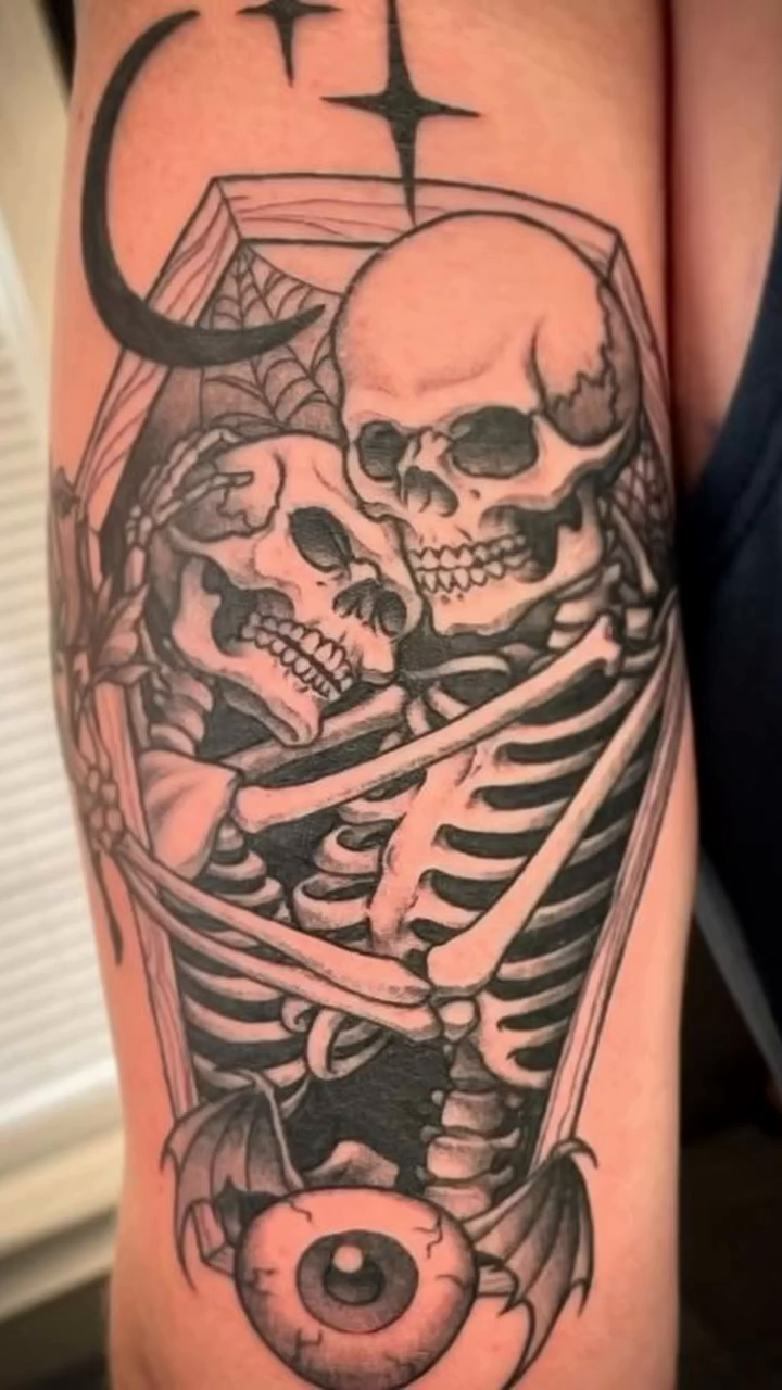 Tattoo by @wizardspits — black_and_grey, realism
