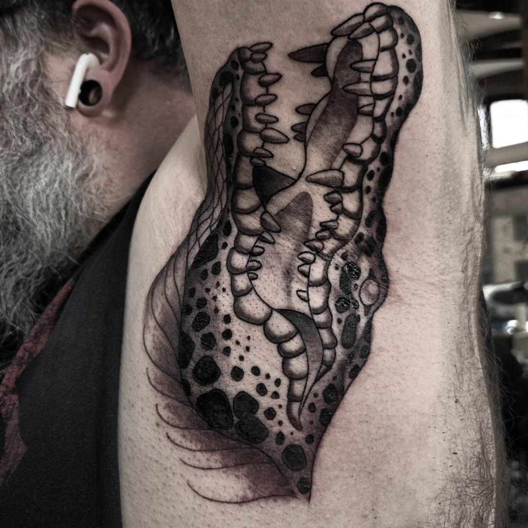 Tattoo by @nine.crows โ black_and_grey, realism
