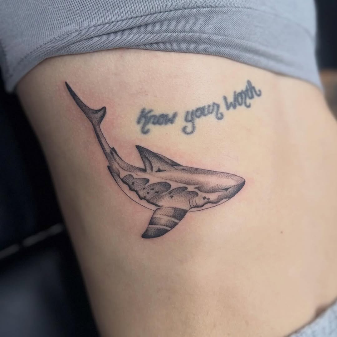 Tattoo by @mcglonetattoos — black_and_grey, dotwork