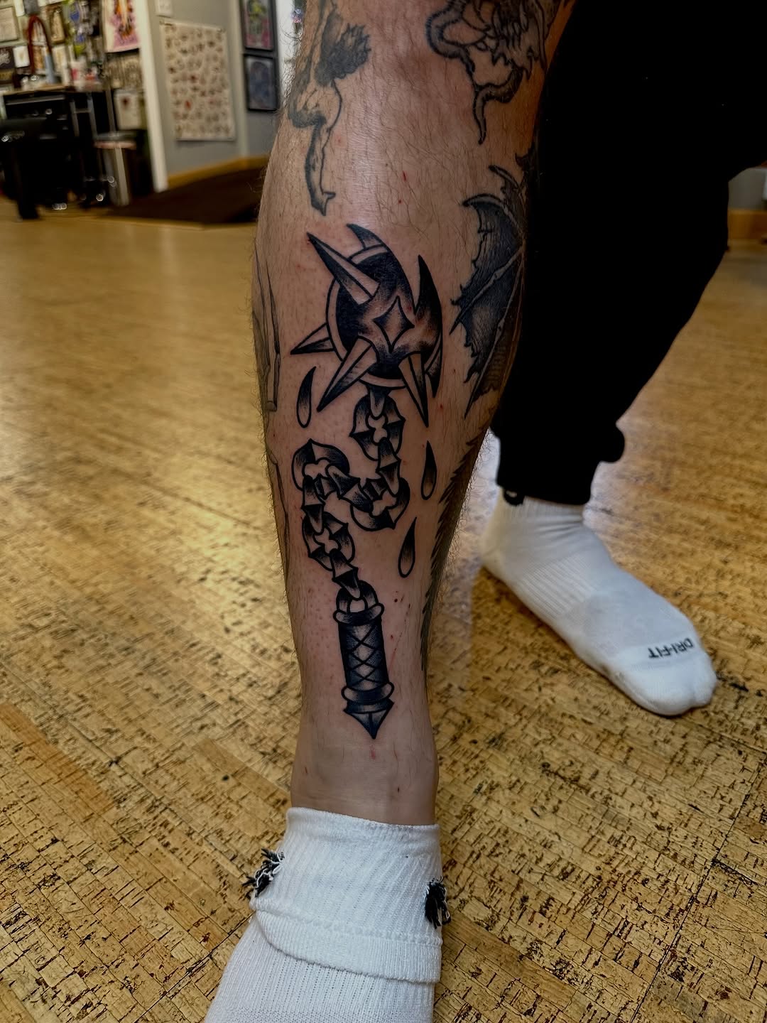 Tattoo by @teddybtattoos — blackwork