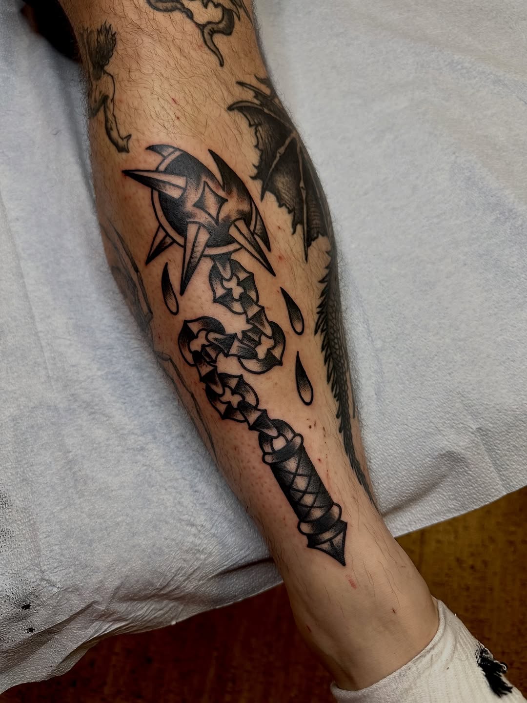 Tattoo by @teddybtattoos — blackwork