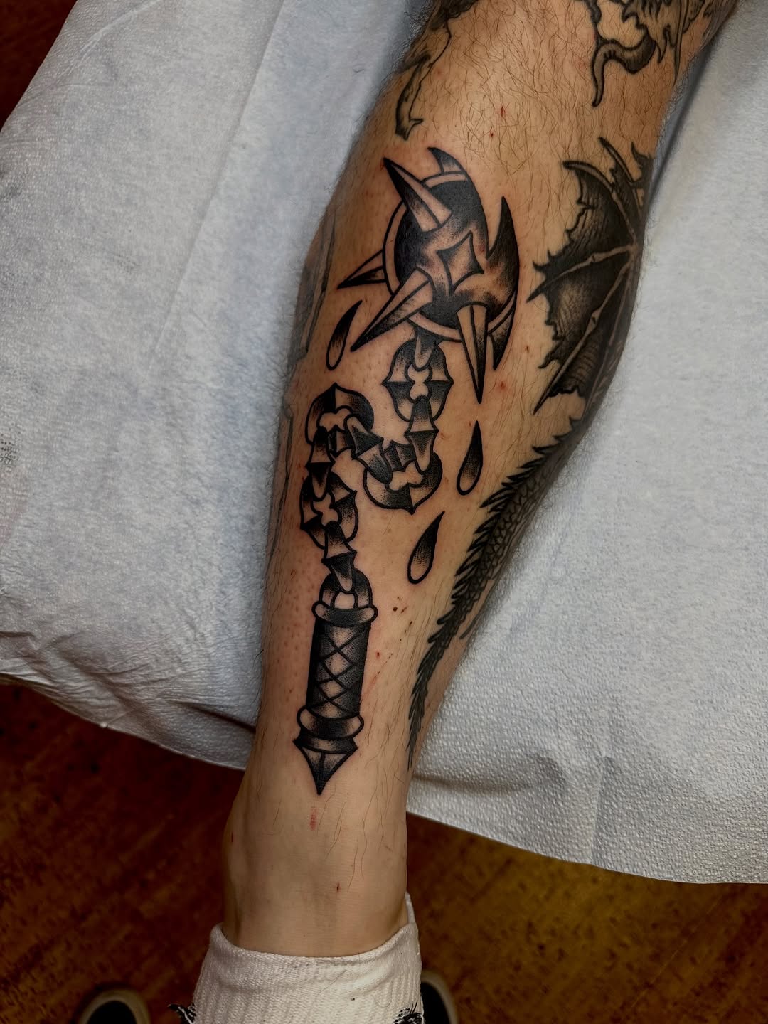 Tattoo by @teddybtattoos — neo_traditional, blackwork