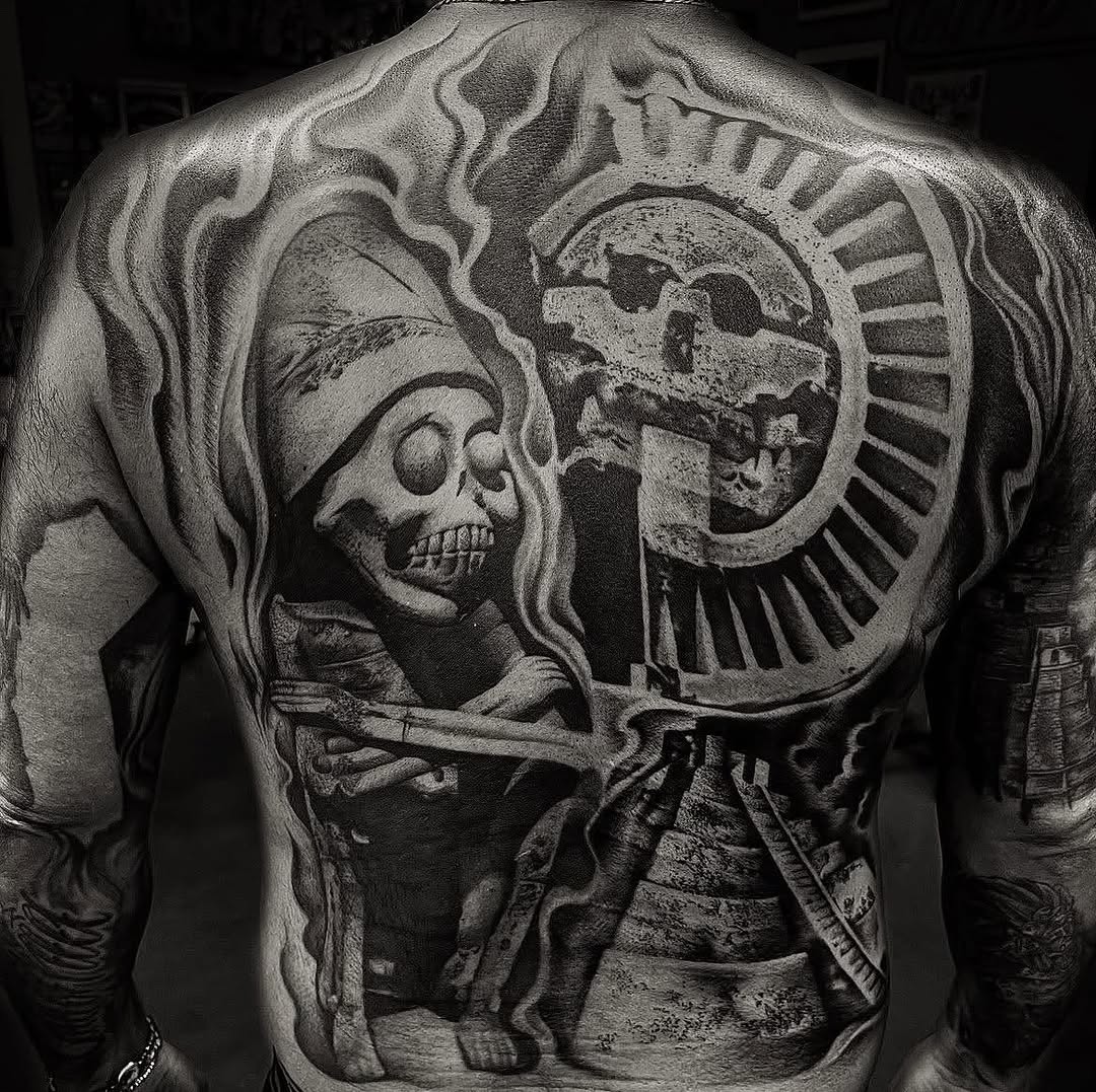 Tattoo by @freehandinbrandon — realism, black_and_grey