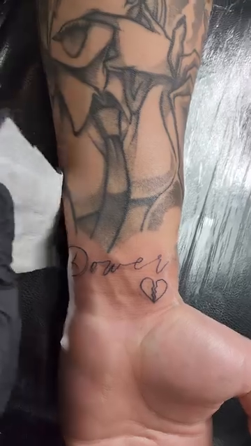 Tattoo by @atelier156.tattoo โ lettering_script, fine_line