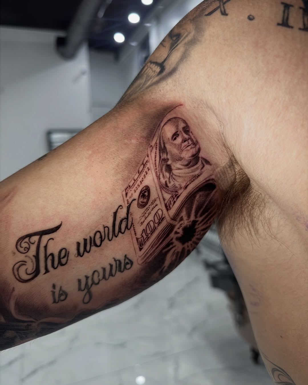 Tattoo by @inkedby.jf โ lettering_script, realism