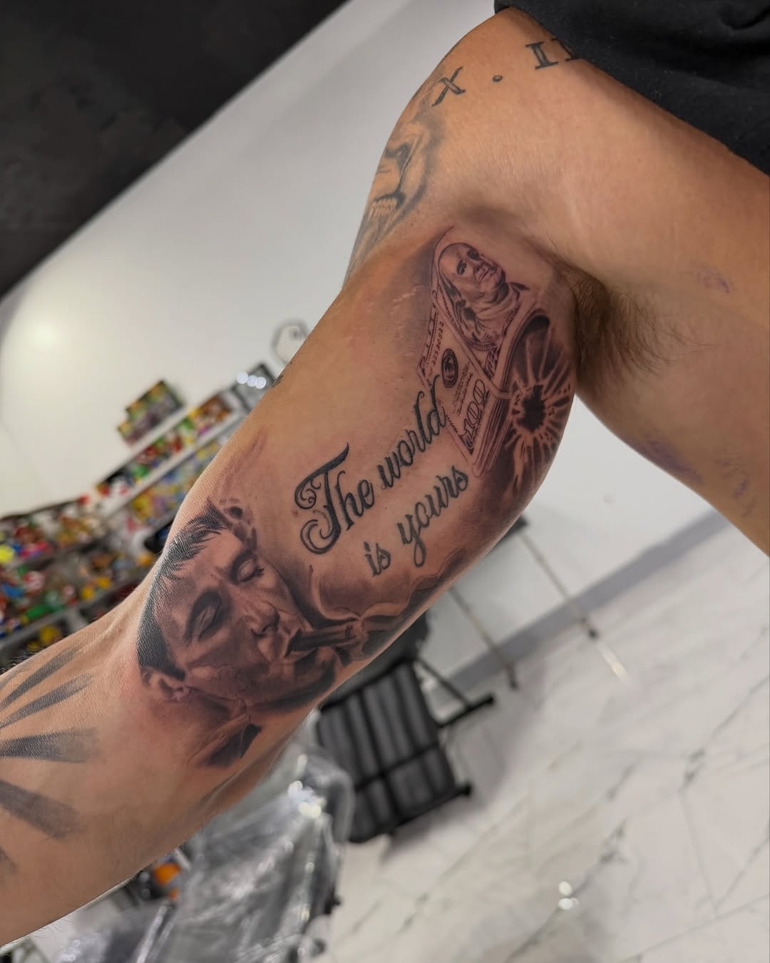 Tattoo by @inkedby.jf โ realism, lettering_script