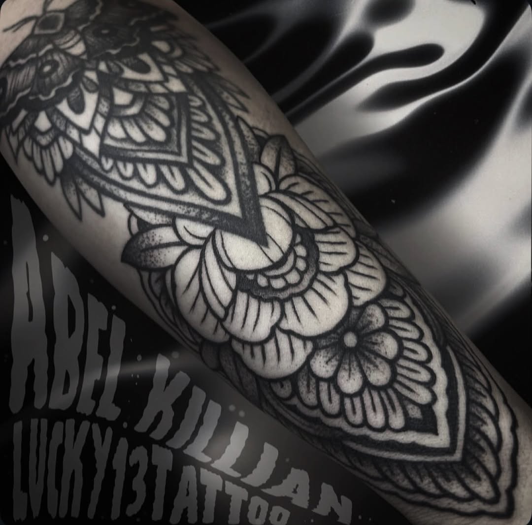 Tattoo by @tattooabel — black_and_grey, ornamental
