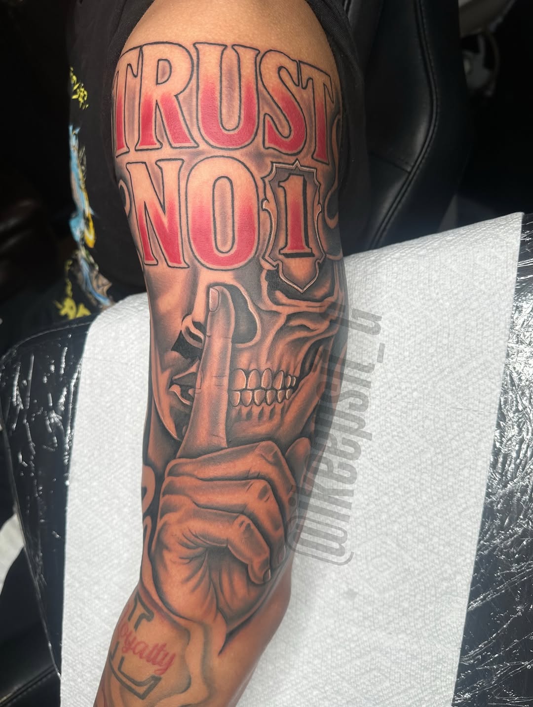 Tattoo by @ikeepsit_g — lettering_script, black_and_grey