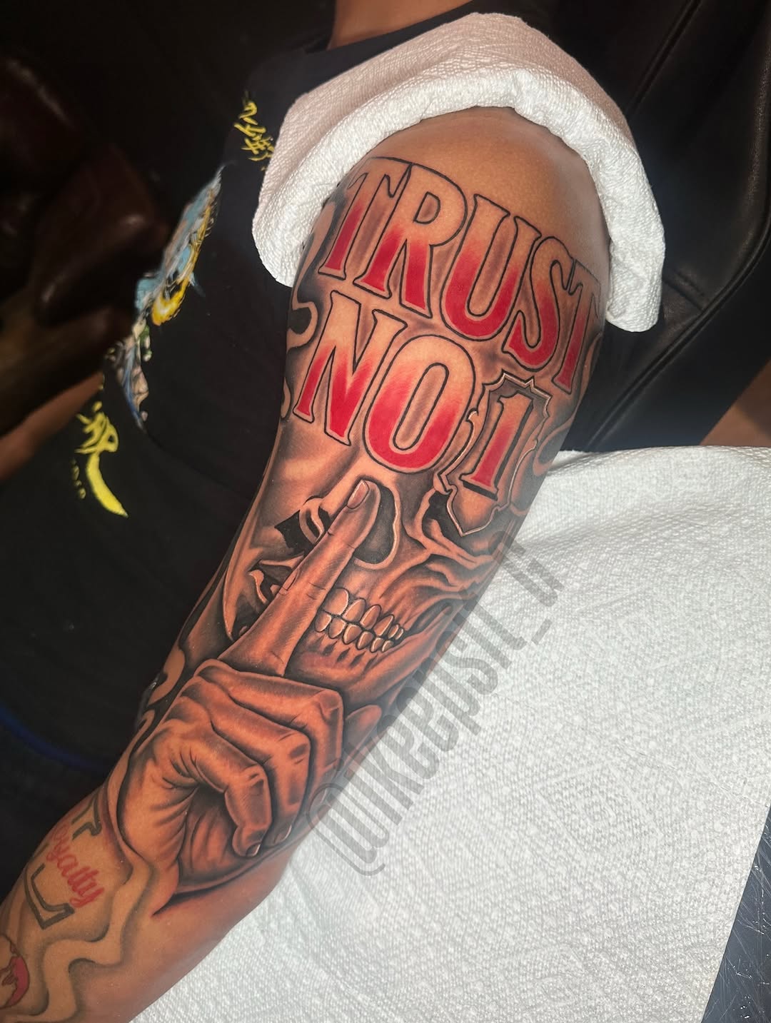 Tattoo by @ikeepsit_g — lettering_script, black_and_grey