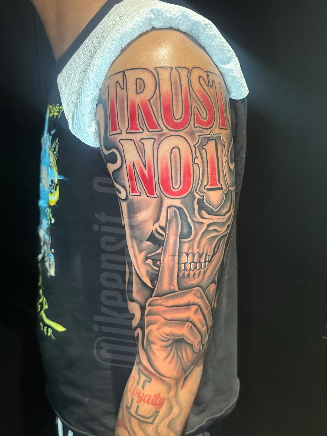 Tattoo by @ikeepsit_g — lettering_script, black_and_grey