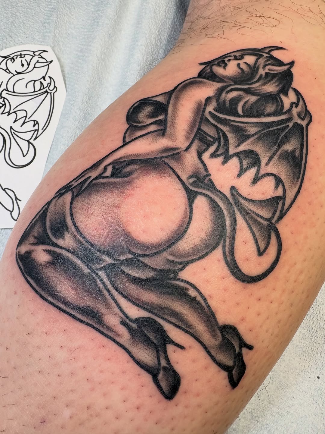 Tattoo by @jodeetattoos — black_and_grey, realism