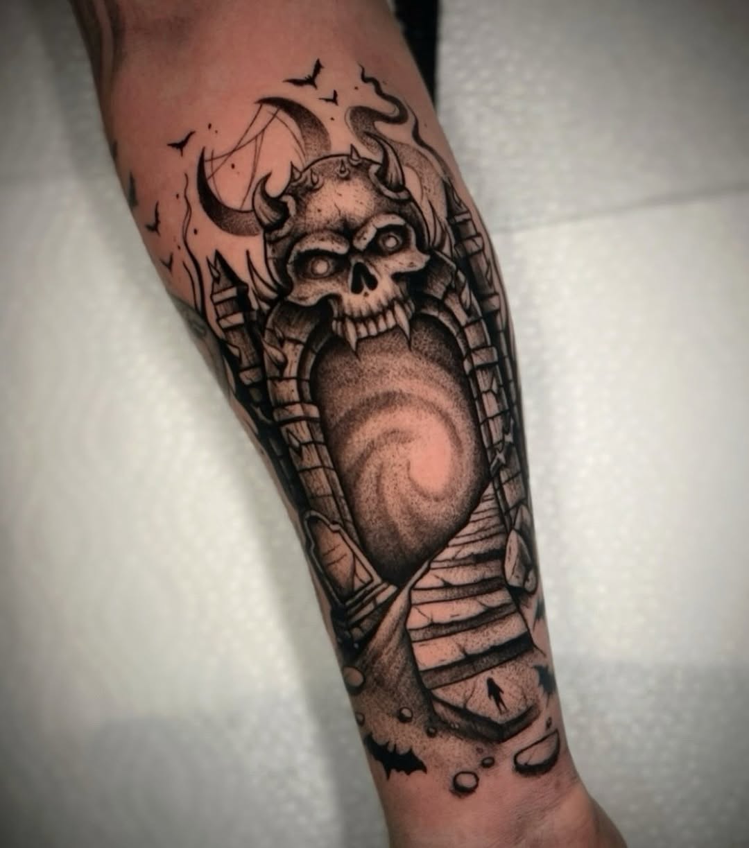 Tattoo by @leawhite_tattoos β dark_realism, black_and_grey