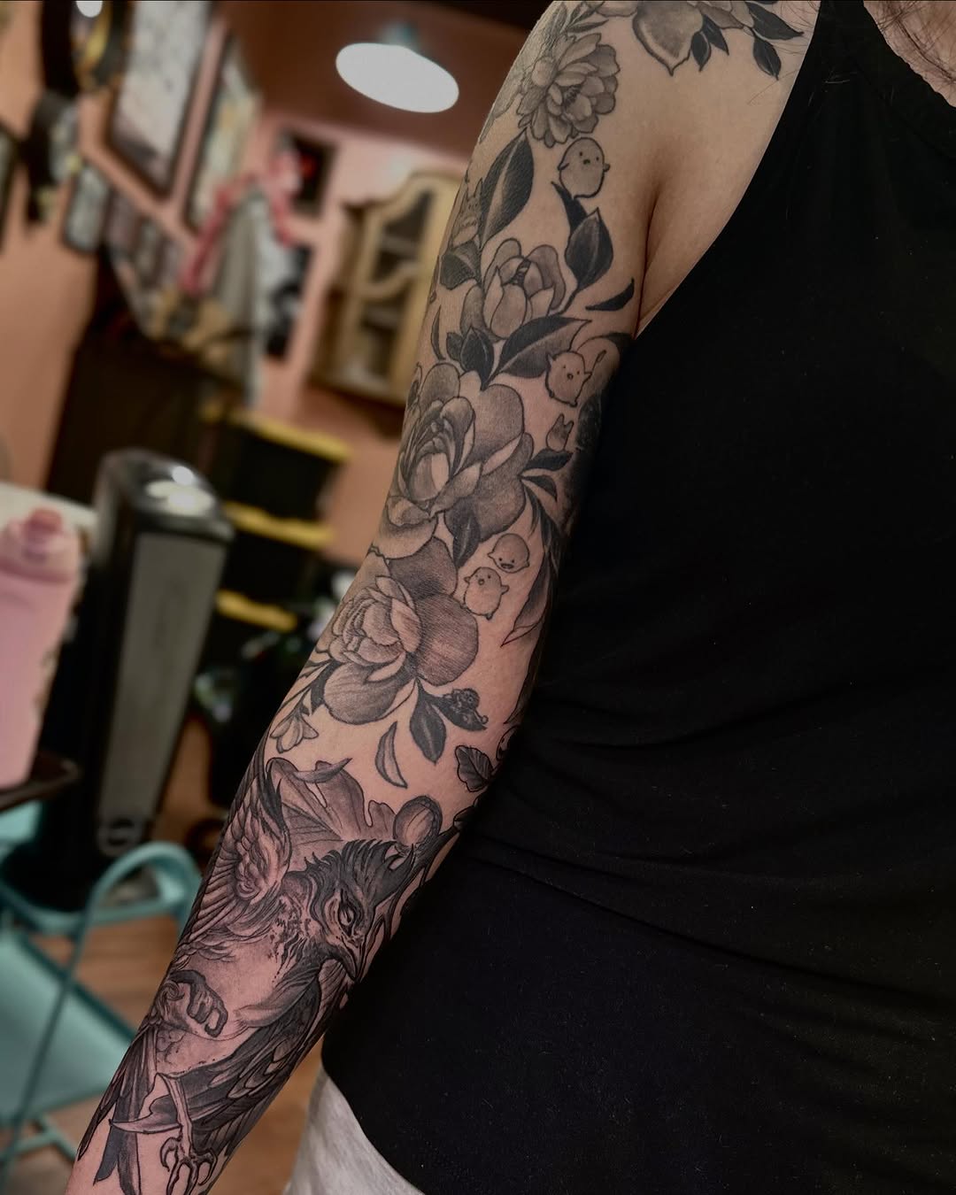 Tattoo by @mathildy — black_and_grey