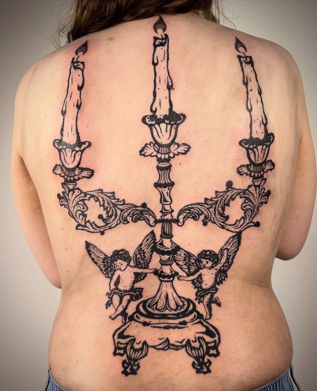 Tattoo by @dolltatt — blackwork