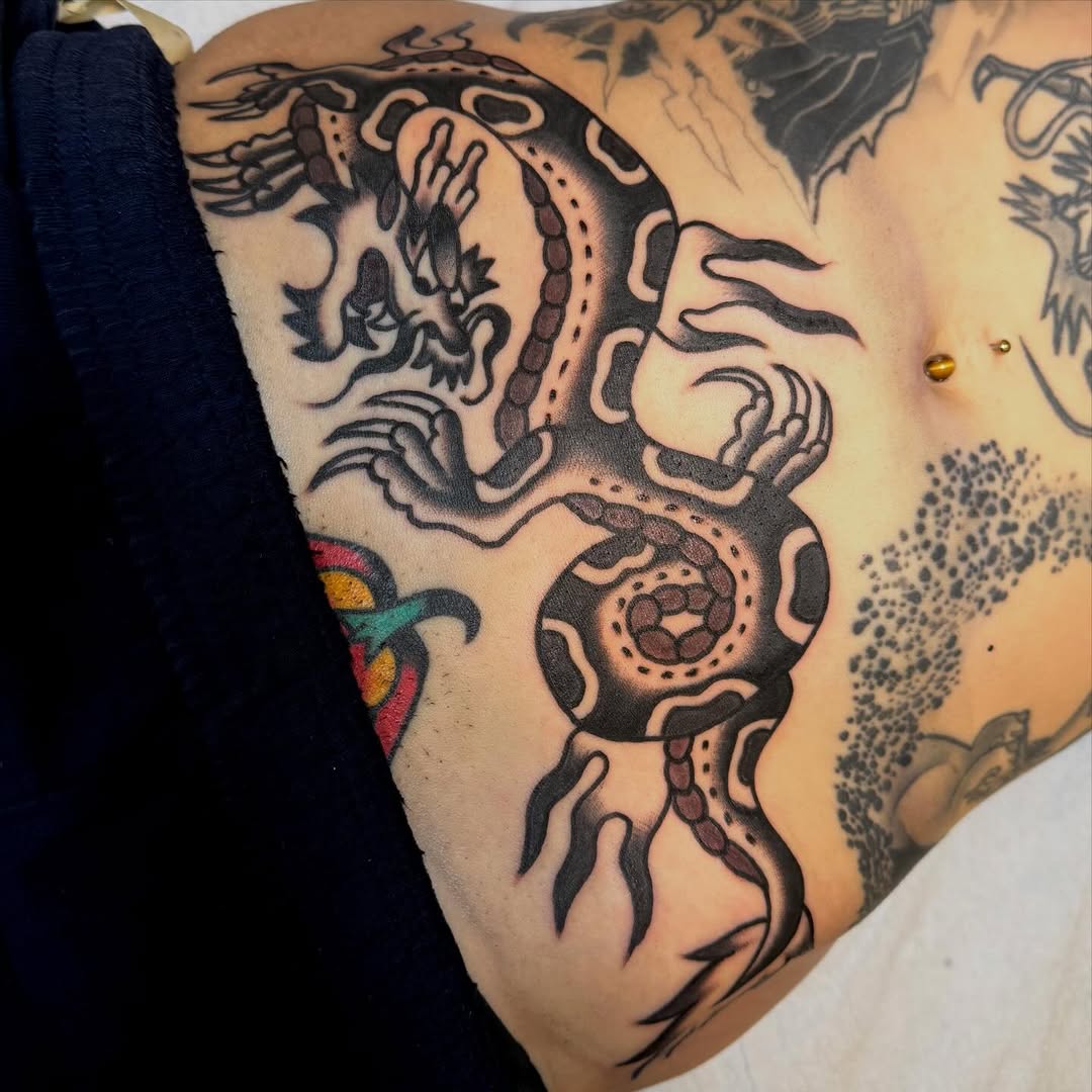 Tattoo by @5150leelee — american_traditional, black_and_grey