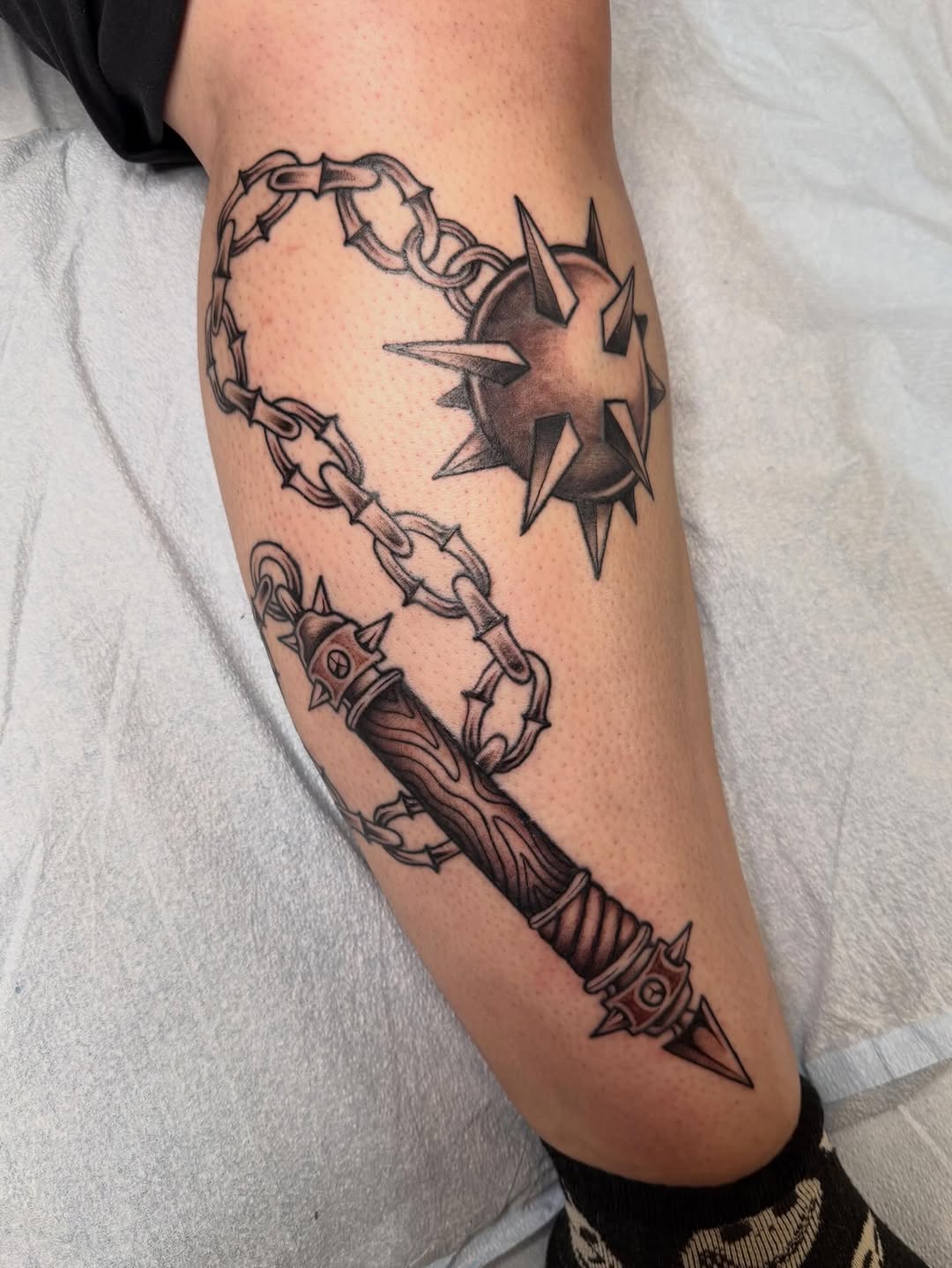 Tattoo by @tashavenola — illustrative, black_and_grey