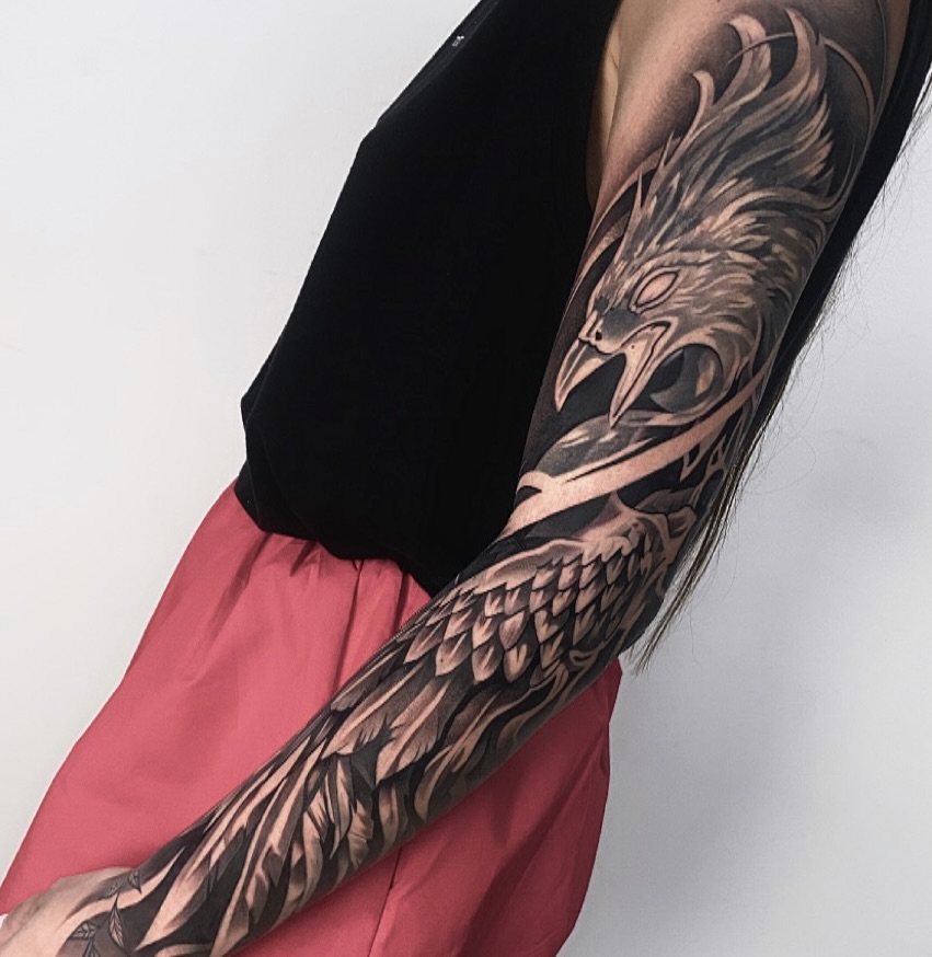 Tattoo by @vudi_tattoo — realism, black_and_grey