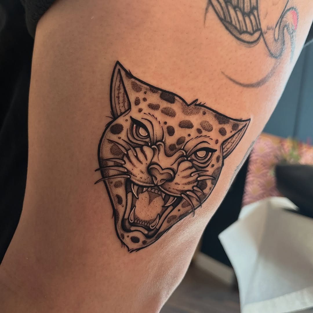 Tattoo by @strangegraves.ink — illustrative, black_and_grey