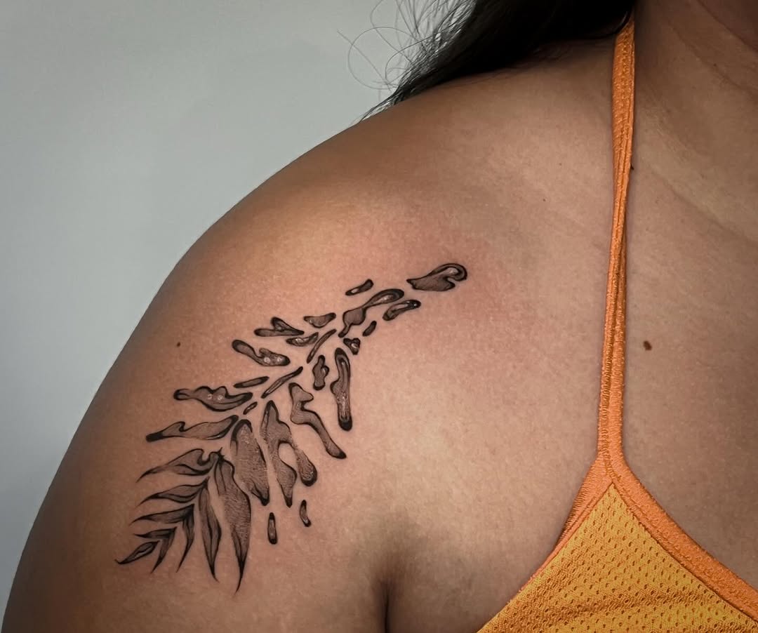 Tattoo by @dreamrealm — black_and_grey, fine_line