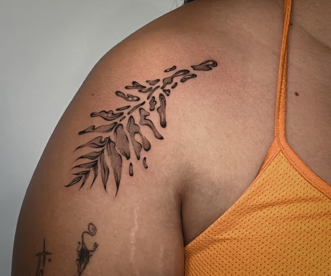 Tattoo by @dreamrealm — fine_line, black_and_grey
