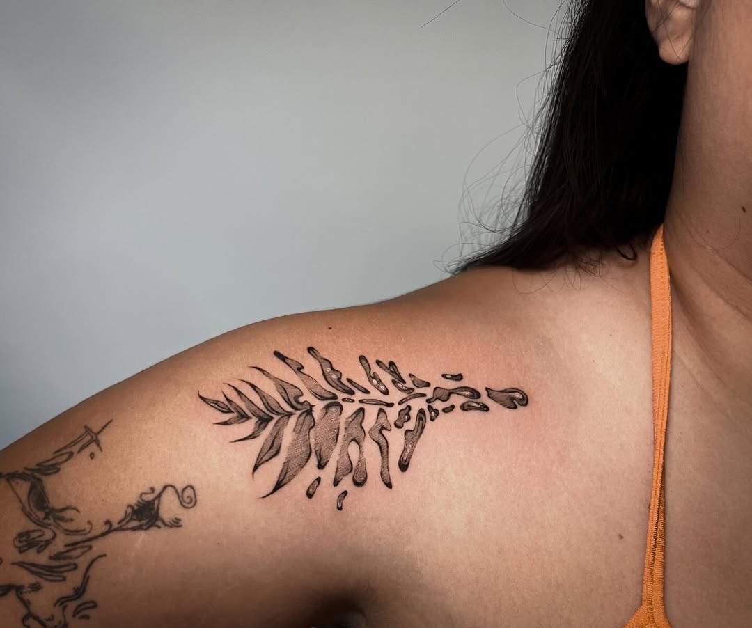 Tattoo by @dreamrealm — black_and_grey, illustrative