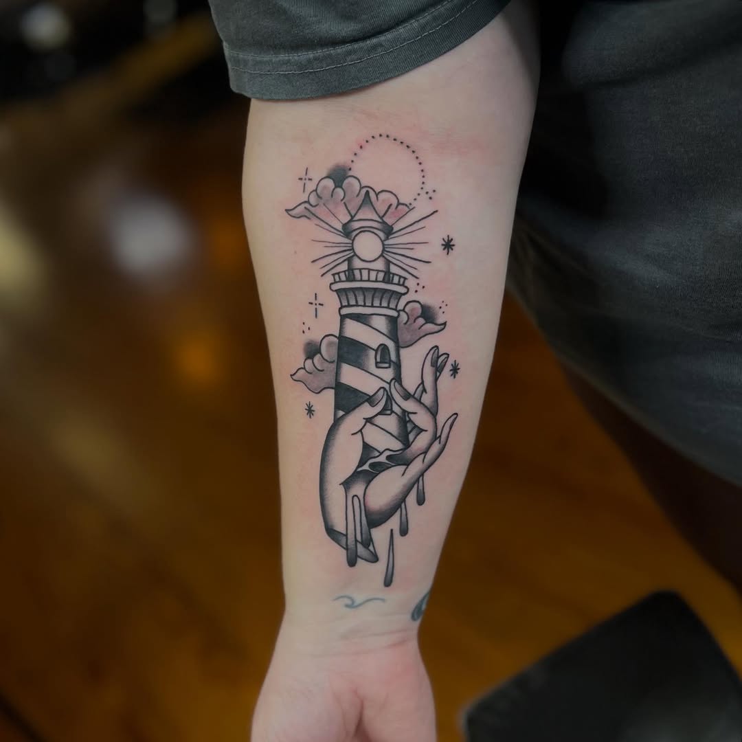 Tattoo by @sweetheart_tattoos — illustrative, black_and_grey