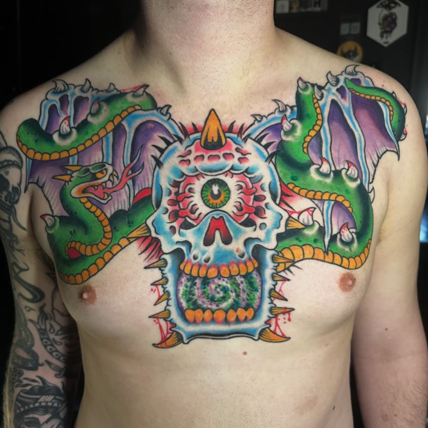 Tattoo by @ooeygooeybishop โ new_school