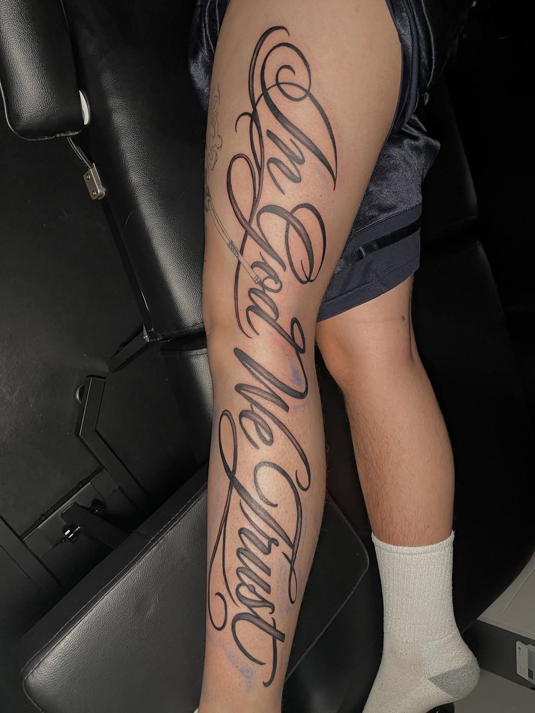 Tattoo by @lj._tattoos — lettering_script, chicano