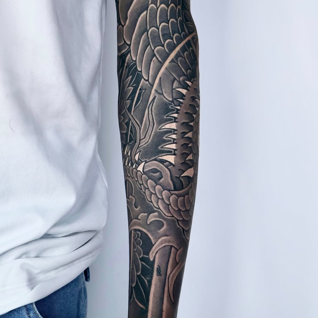 Tattoo by @noir_by_jm — japanese_irezumi, black_and_grey