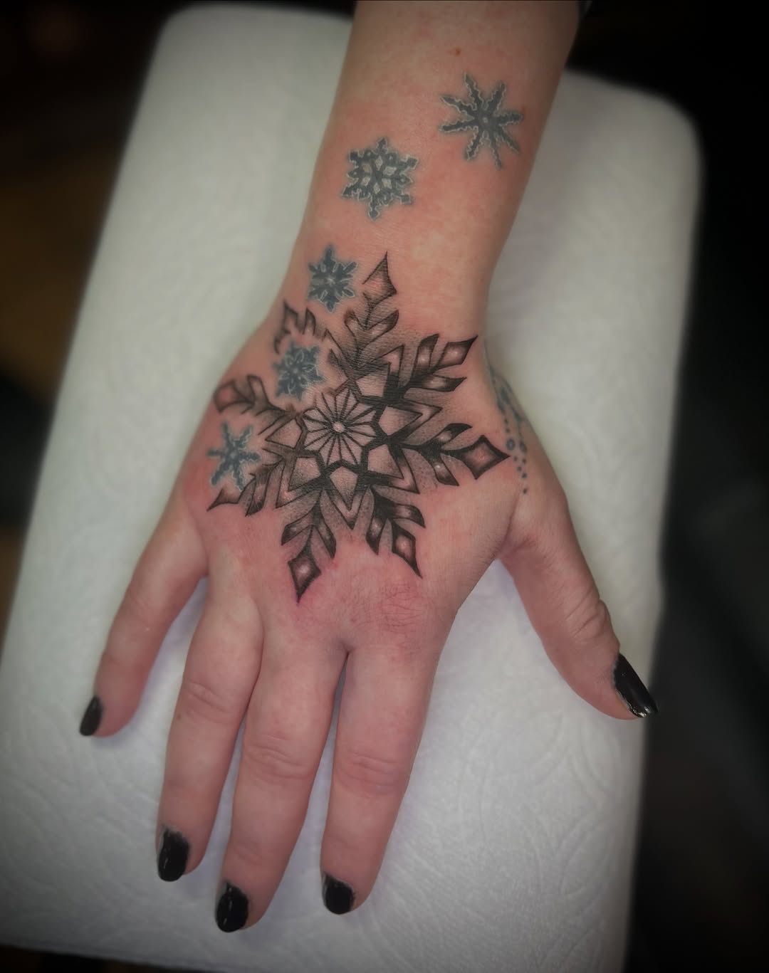 Tattoo by @elyse.ink — black_and_grey, dotwork