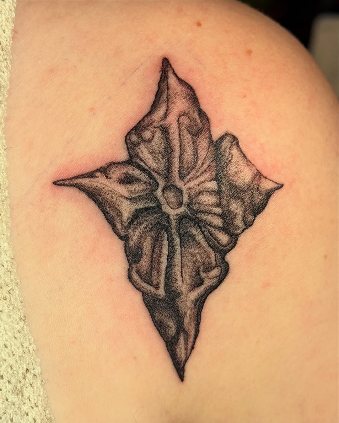 Tattoo by @patternfreak — black_and_grey, realism