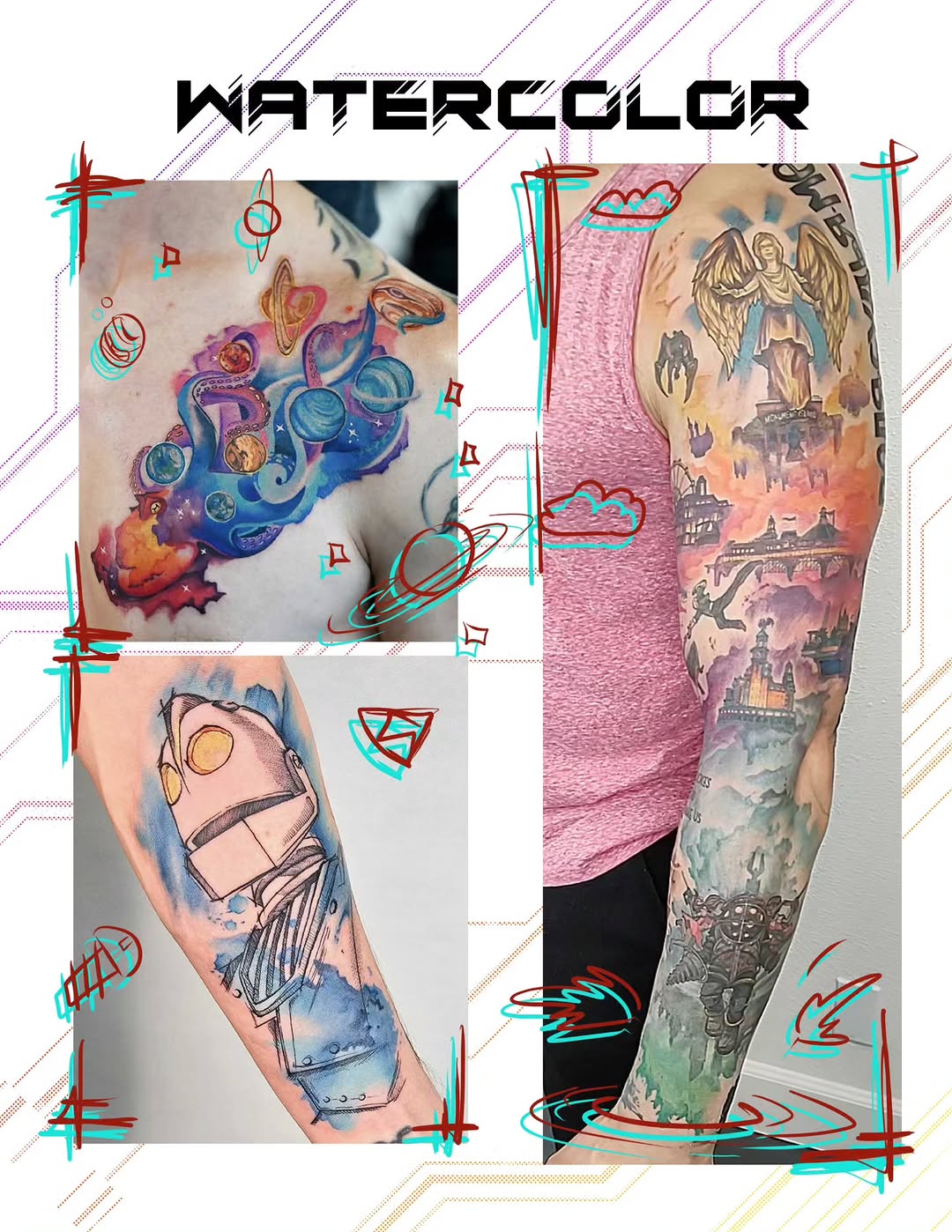 Tattoo by @dragonrock_tattoos — watercolor, realism