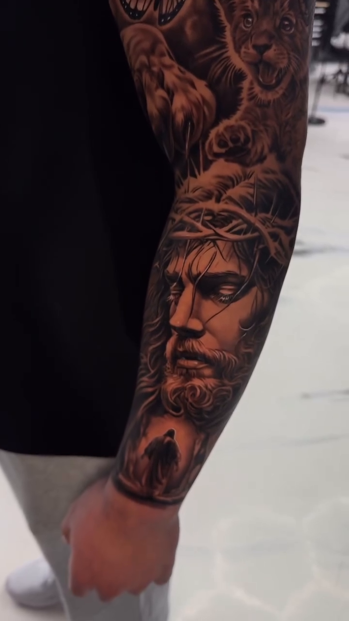 Tattoo by @tattoosbyivang โ realism, black_and_grey