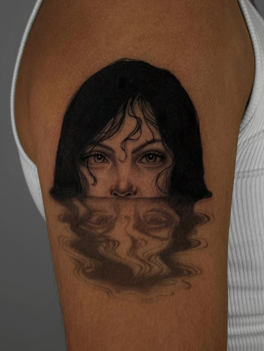 Tattoo by @hibakhantattoos — realism, black_and_grey