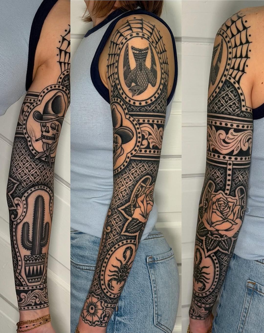 Tattoo by @_barnhill_ — black_and_grey, ornamental