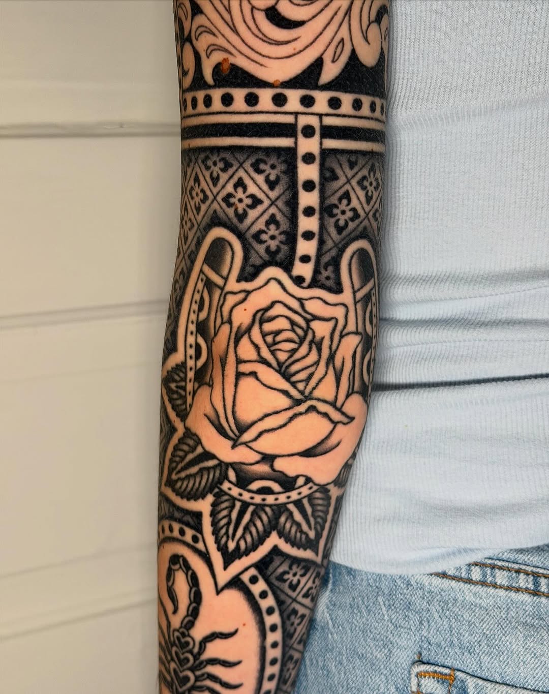 Tattoo by @_barnhill_ — black_and_grey, ornamental