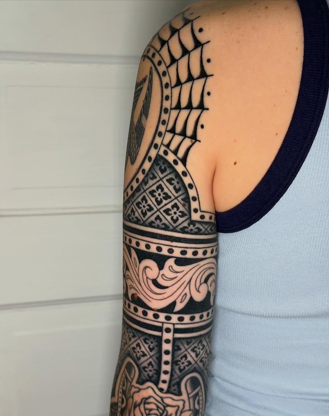 Tattoo by @_barnhill_ — blackwork, ornamental