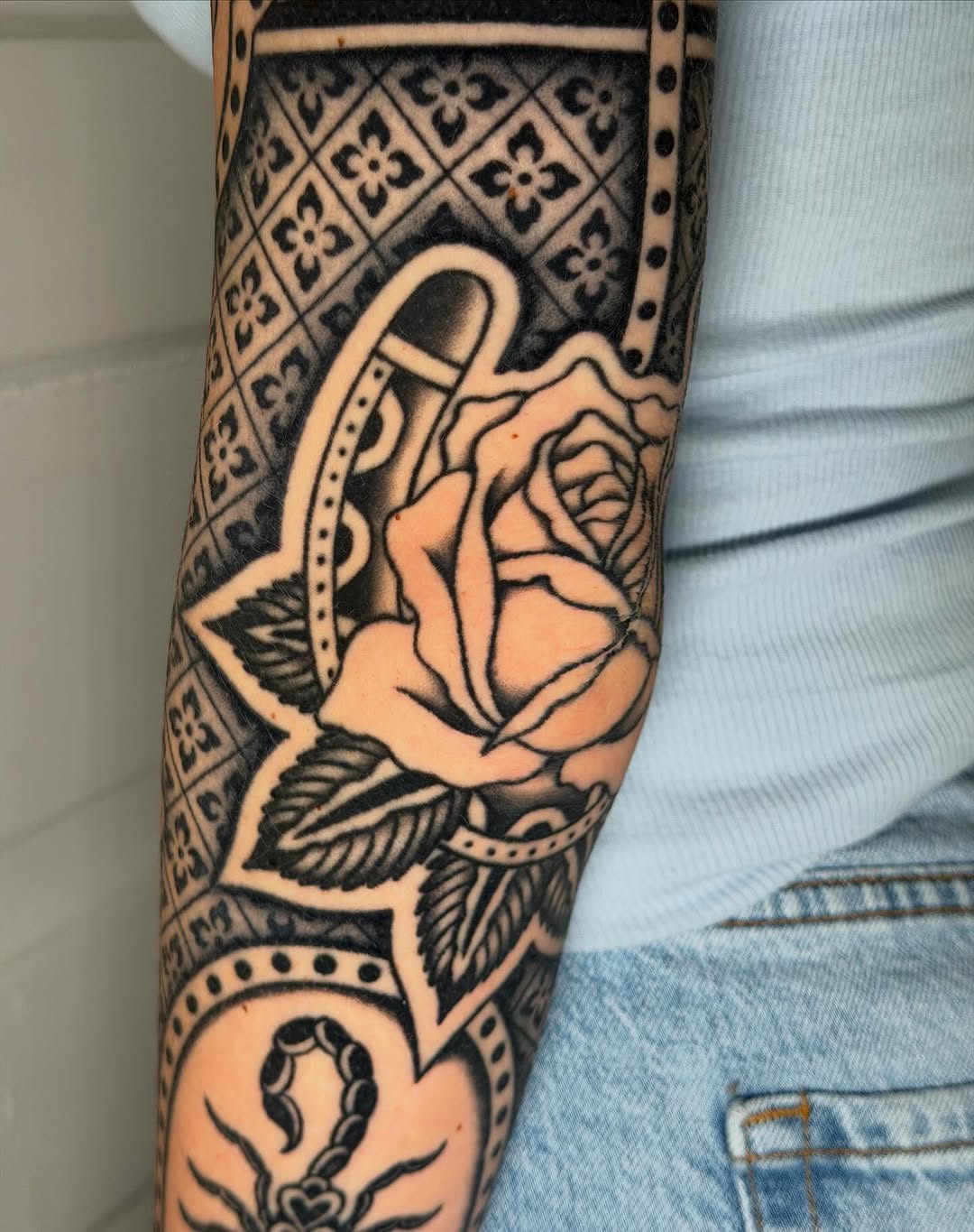 Tattoo by @_barnhill_ — american_traditional, black_and_grey