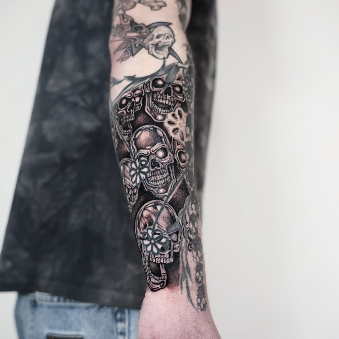 Tattoo by @lovechasetattoo — black_and_grey, realism