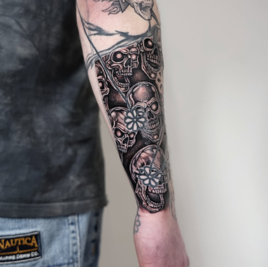 Tattoo by @lovechasetattoo — black_and_grey