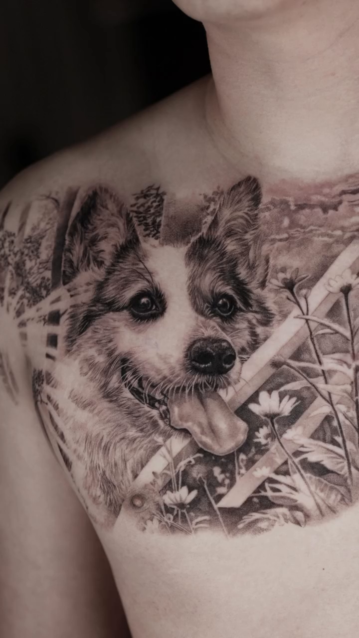 Tattoo by @zinktattoozac — realism, black_and_grey