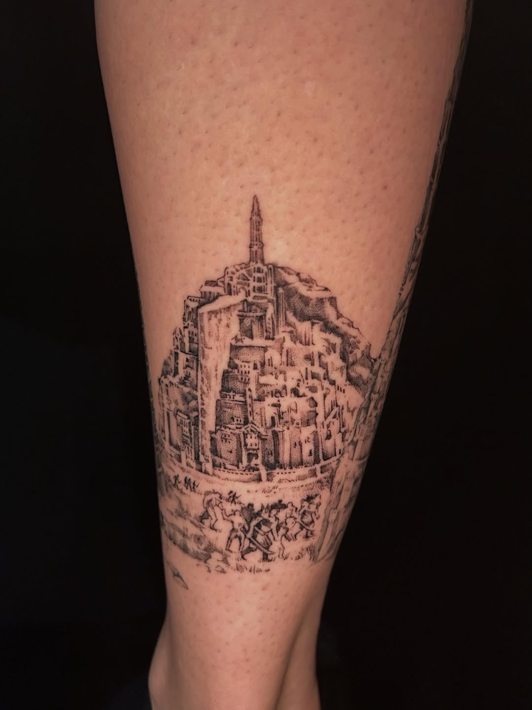 Tattoo by @mae.tattoo — black_and_grey, illustrative