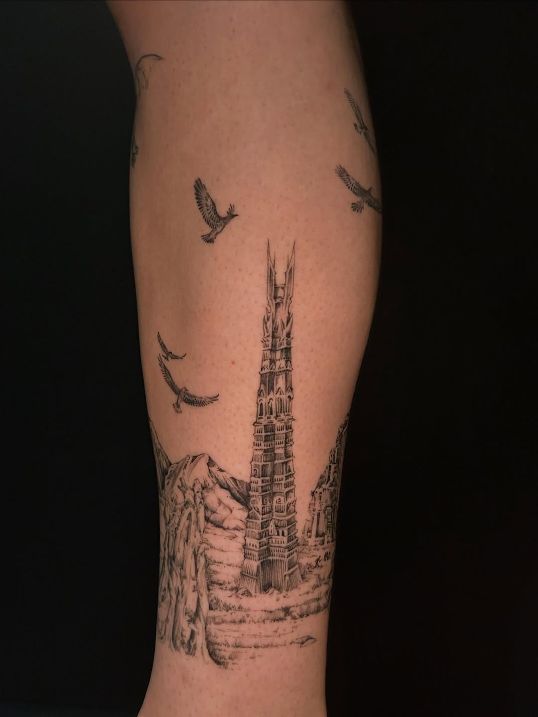 Tattoo by @mae.tattoo — black_and_grey, illustrative