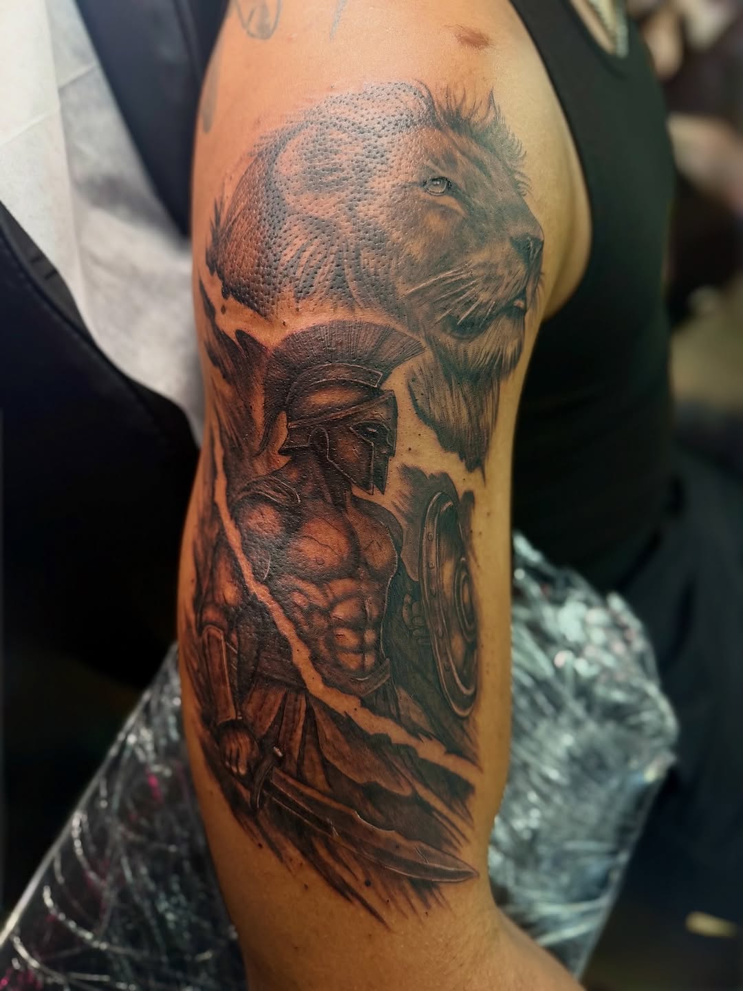 Tattoo by @sarai.inks — realism, black_and_grey