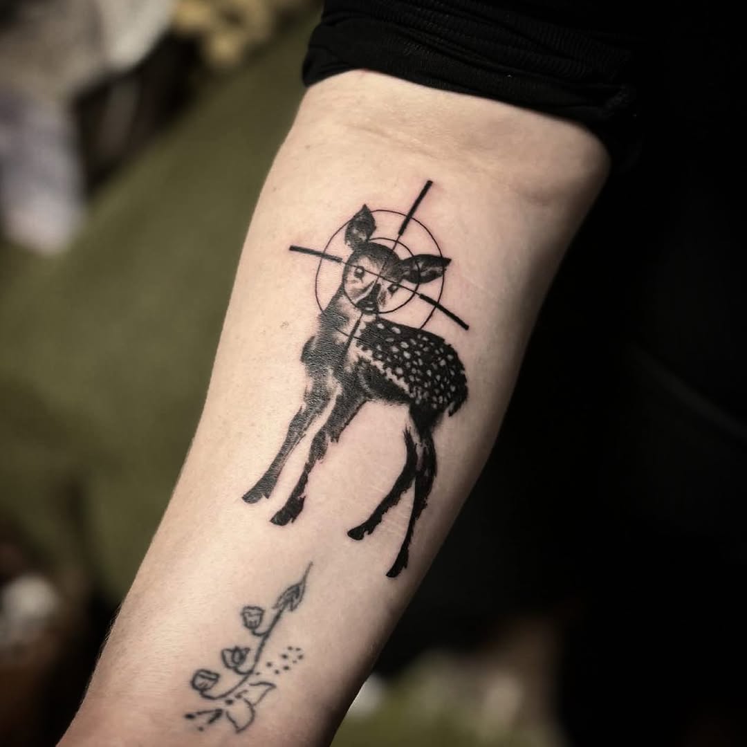 Tattoo by @ink.of.winchester — blackwork, illustrative