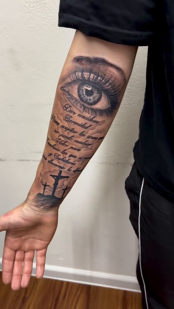 Tattoo by @ink_kevin_ — realism, lettering_script
