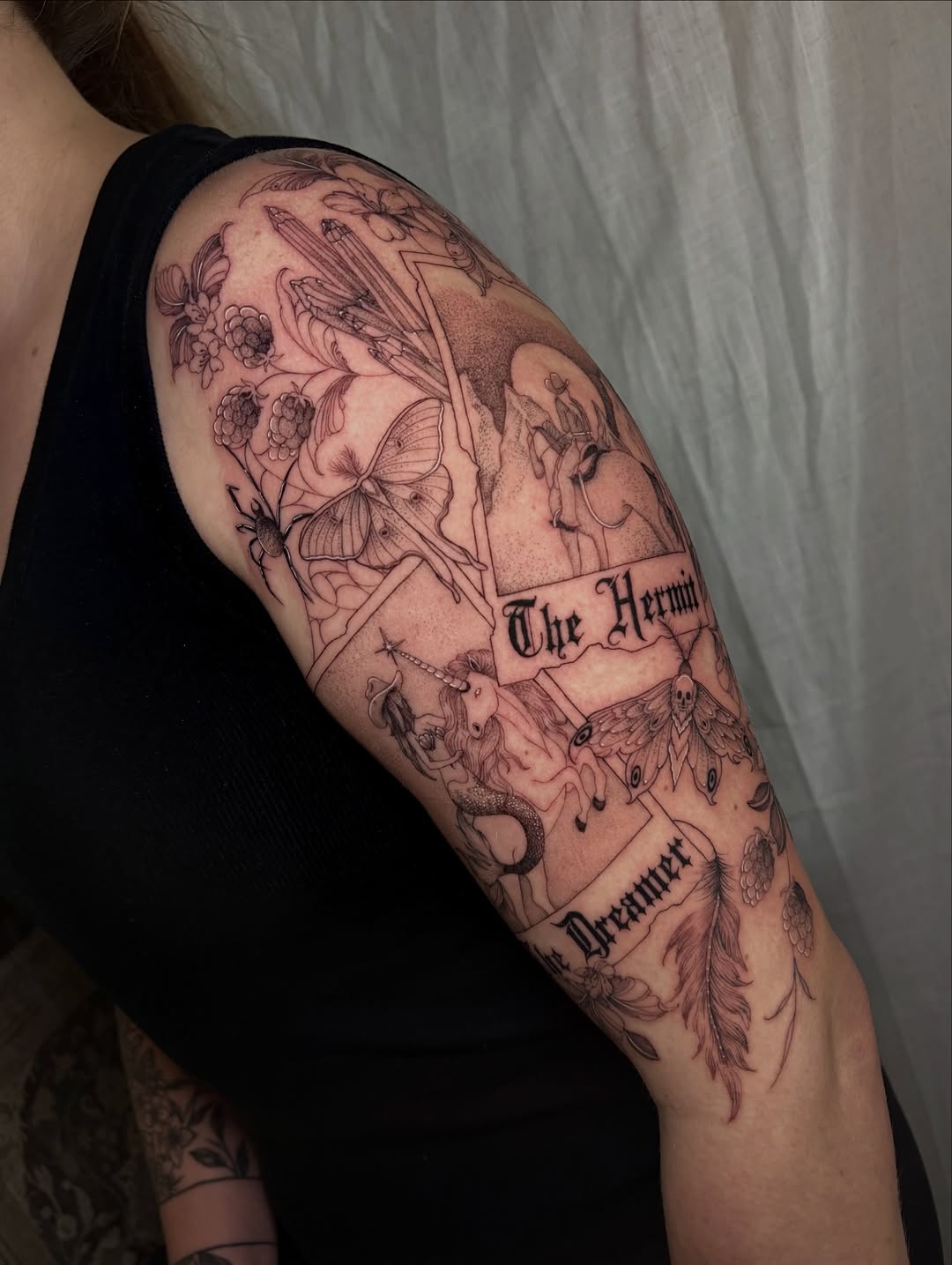 Tattoo by @inkbyjustene โ illustrative, lettering_script