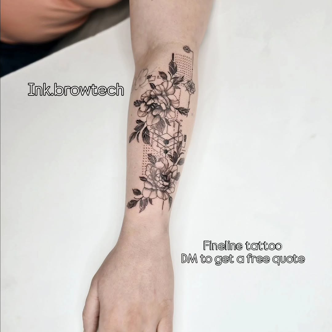 Tattoo by @browtech.joel — fine_line, geometric