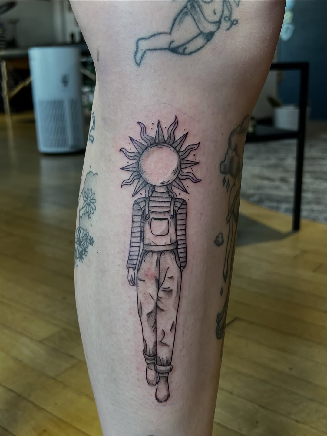Tattoo by @lovelyinink_ — black_and_grey, illustrative