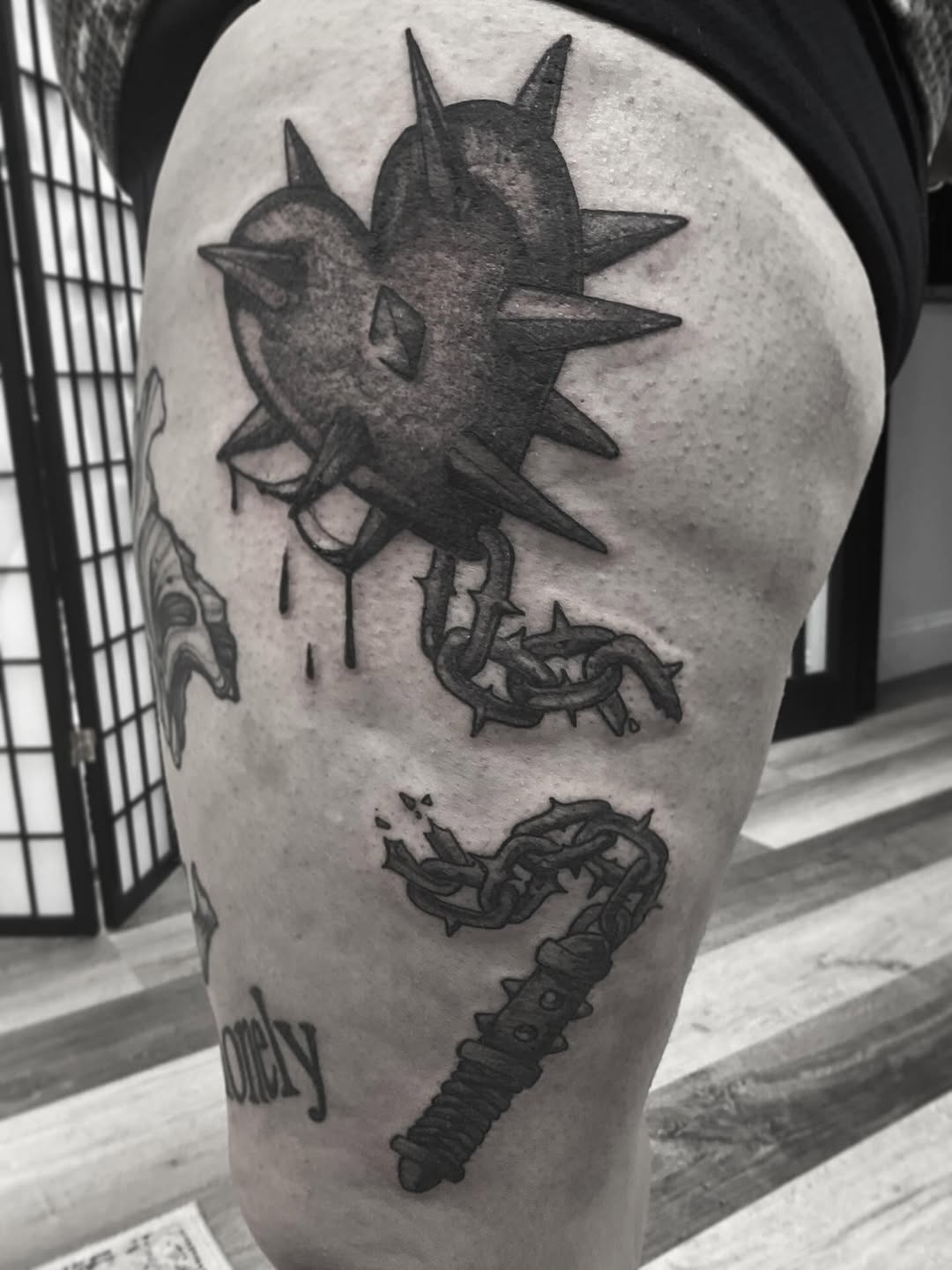 Tattoo by @stefany.m.p — blackwork, illustrative